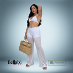 Calça de Tulle Pantalona Com Shorts