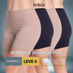 Bermuda Segunda Pele Cintura Alta ( 4 Unidades)