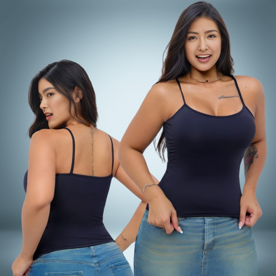 Blusa De Alça  Com Sutiã Embutido (Compre 1 Leve2)