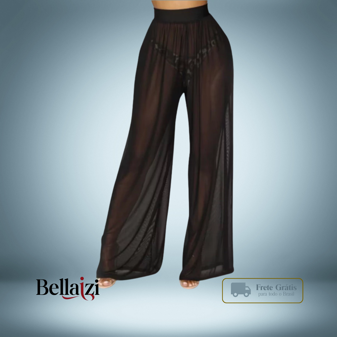 Calça de Tulle Pantalona - Moda Praia Feminina