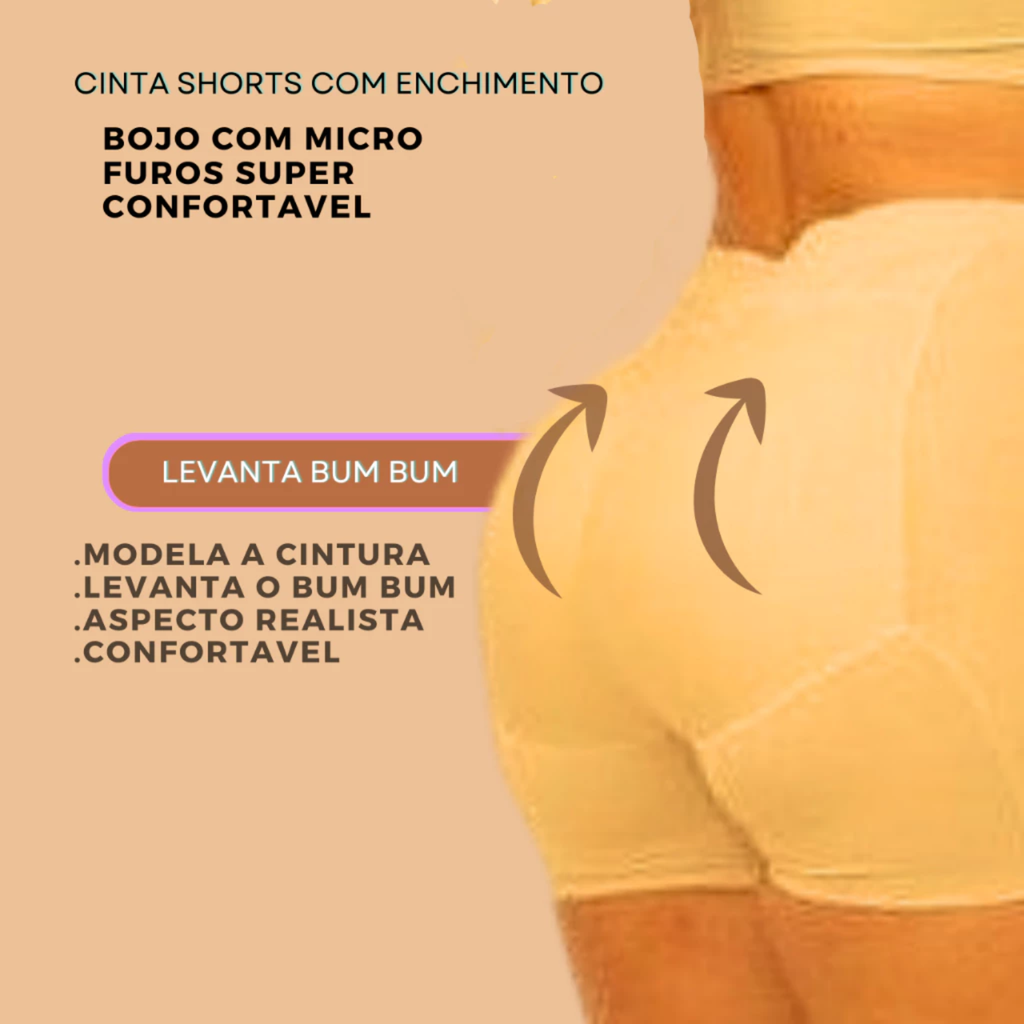Short com Enchimento Modelador Bellaizi - Empina Bumbum