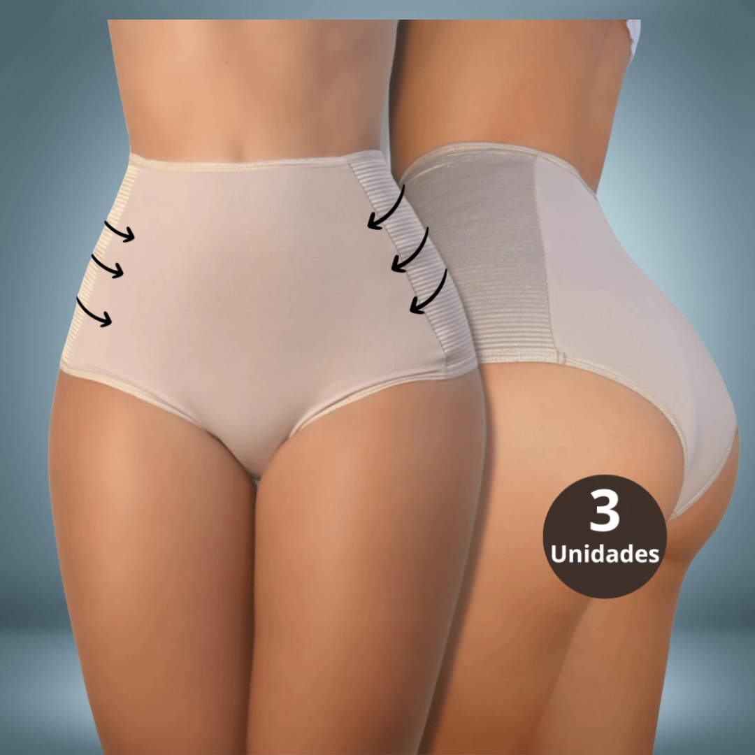 Kit C/3 Calcinhas Cinta Modeladora Compressão