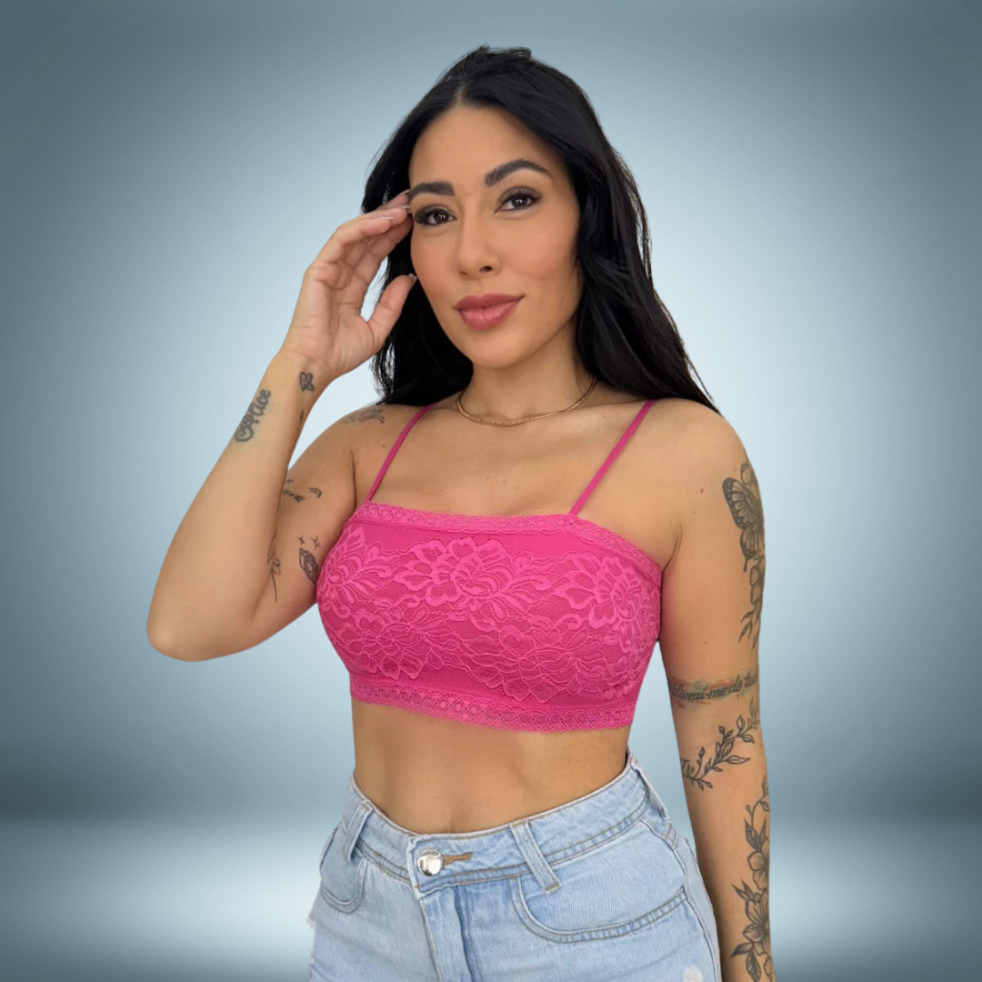 Top Bellaizi Rendado Alcinha