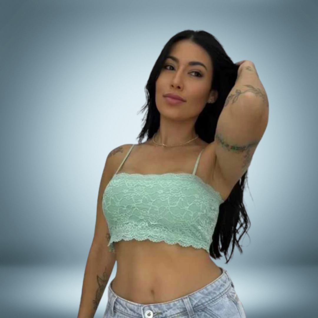 Top Bellaizi Rendado Alcinha