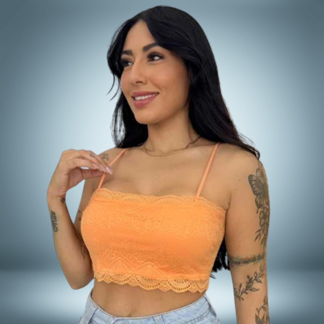 Top Bellaizi Rendado Alcinha